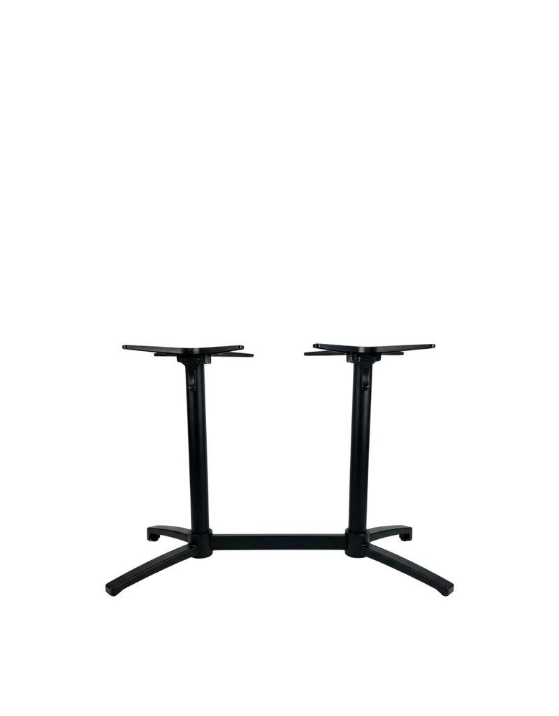 Damn LABEL51 Eetkamertafel Tafelpoot Vouwbaar - Zwart - Metaal - 72 cm - Dubbel