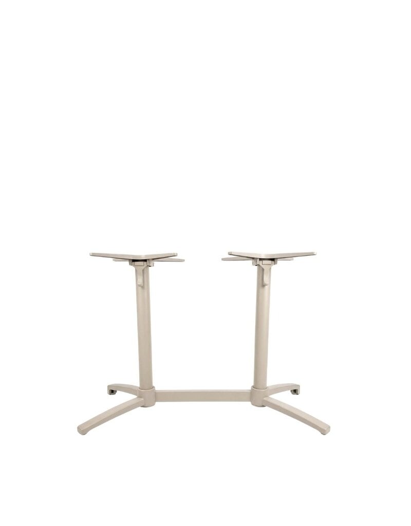 Damn LABEL51 Eetkamertafel Tafelpoot Vouwbaar - Taupe - Metaal - 72 cm - Dubbel