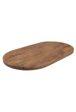 Damn LABEL51 Eetkamertafel Tafelblad Halve Cirkel - Nature Smooth - Mangohout - 240 cm - Halve Cirkel