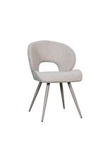 Damn LABEL51 Eetkamerstoel Sakura - Naturel - Boucle - Taupe Metalen Frame