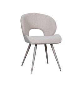 Damn LABEL51 Eetkamerstoel Sakura - Naturel - Boucle - Taupe Metalen Frame