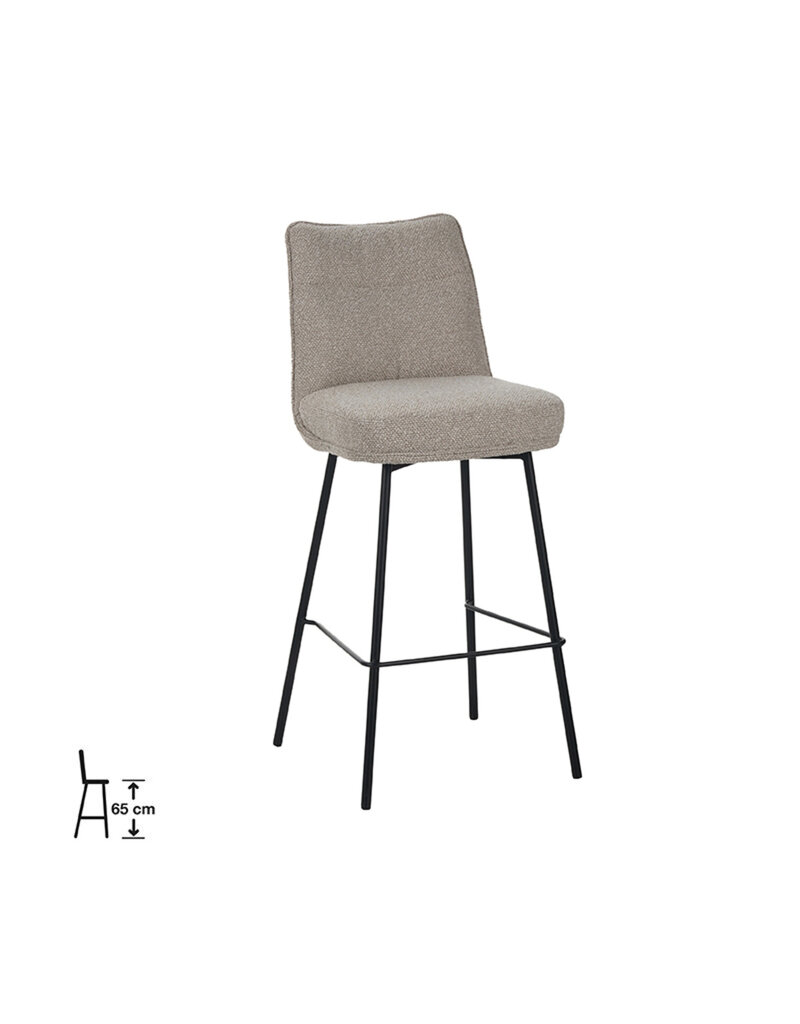 Damn LABEL51 Barkruk Lennon - Naturel - Royal Boucle - Hoog