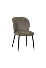 Damn LABEL51 Eetkamerstoel Vino - Hunter - Chenille - Zwart Metalen Frame