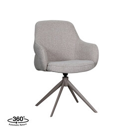 Damn LABEL51 Eetkamerstoel Bern - Naturel - Boucle - Taupe Metalen Frame