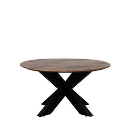 Damn LABEL51 Salontafel Otis - Nature Smooth - Mangohout - 80 cm - Rond