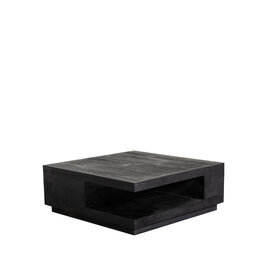 Damn LABEL51 Salontafel Square - Zwart - Mangohout - 80 cm