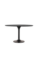 Damn LABEL51 Eetkamertafel Otto - Zwart - Mangohout - 130 cm - Rond
