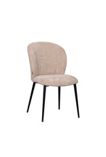 Damn LABEL51 Eetkamerstoel Vino - Clay - Chenille - Zwart Metalen Frame