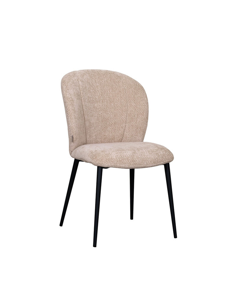 Damn LABEL51 Eetkamerstoel Vino - Clay - Chenille - Zwart Metalen Frame