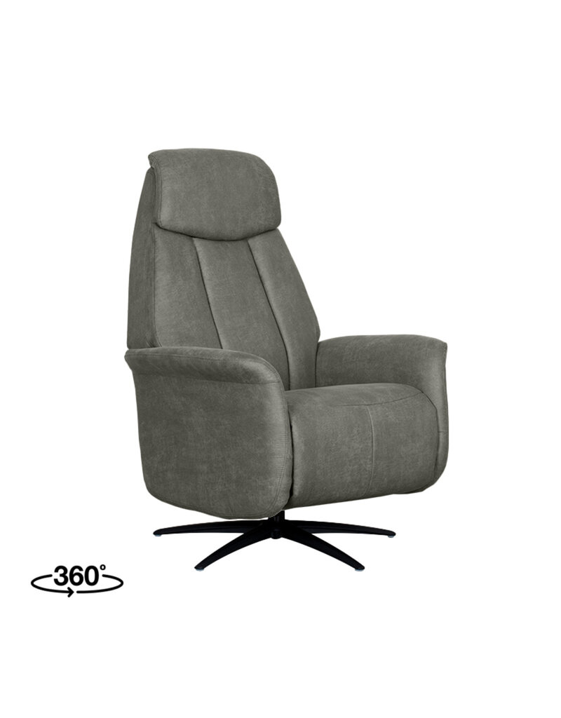 Damn LABEL51 Fauteuil Oslo - Taupe - Kunstleder - 1-Motorig
