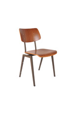 Damn LABEL51 Eetkamerstoel Stapelbaar - Bruin - Hout - Forest Metalen Frame