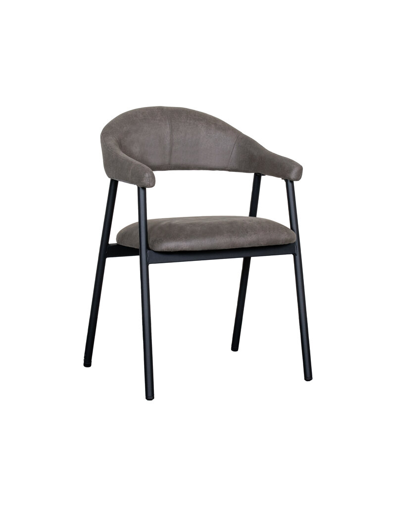LABEL51 Eetkamerstoel Amaze - Antraciet - Micro Suede