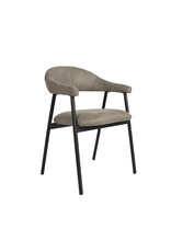 LABEL51 Eetkamerstoel Amaze - Taupe - Micro Suede