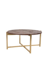 LABEL51 LABEL51 Salontafel Dox - Goud - Mangohout - Goud Onderstel