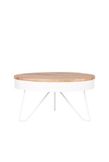 LABEL51 LABEL51 Salontafel Saran - Wit - Metaal - Rond - 80 cm