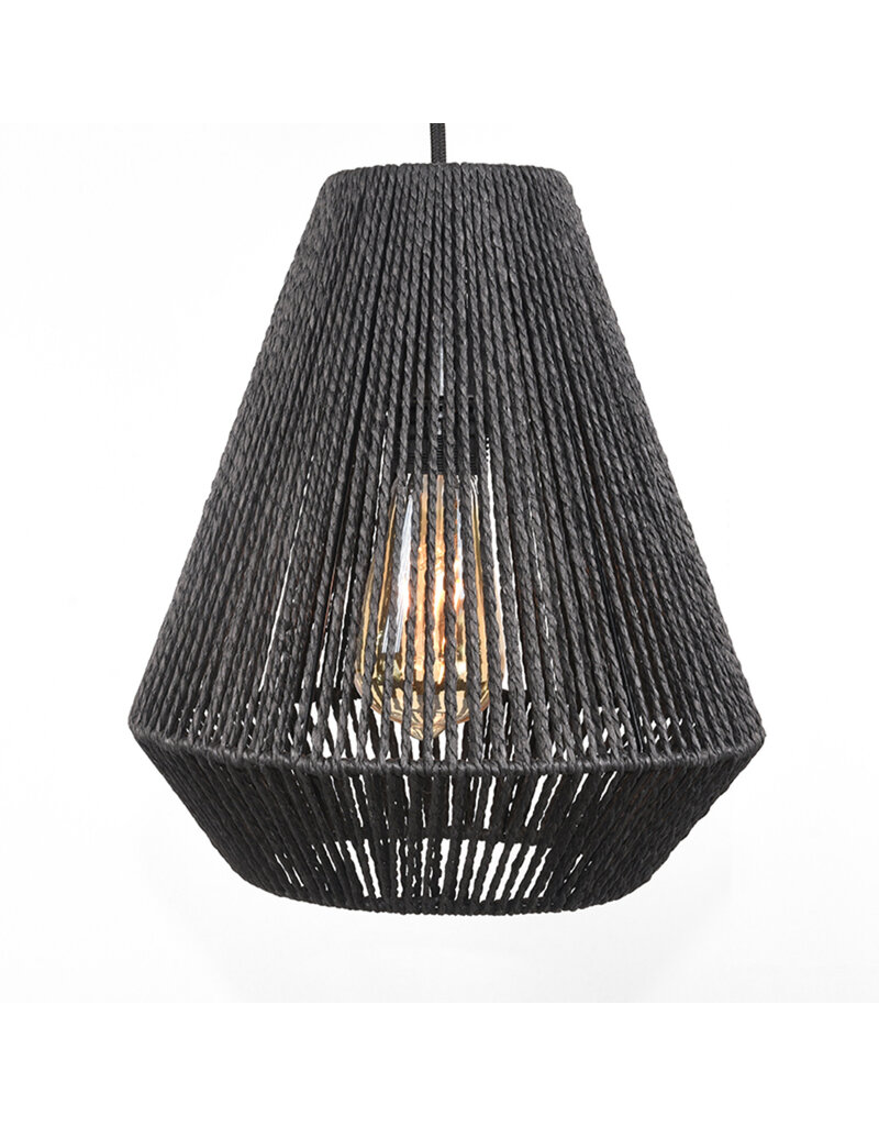 LABEL51 LABEL51 Hanglamp Ibiza - Zwart - Jute - 2-Lichts