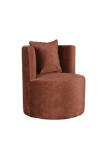 LABEL51 LABEL51 Fauteuil Evy - Rust - Velours - 65 cm