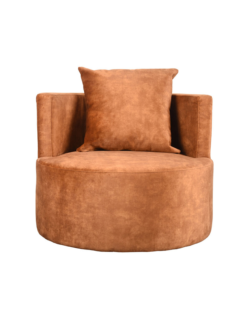 LABEL51 LABEL51 Fauteuil Evy - Oker - Velours - 90 cm
