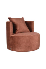 LABEL51 LABEL51 Fauteuil Evy - Rust - Velours - 90 cm
