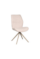 LABEL51 LABEL51 Eetkamerstoel Comfy - Naturel - Boucle - Taupe Onderstel