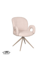 LABEL51 LABEL51 Eetkamerstoel Neo - Naturel - Boucle - Taupe Onderstel