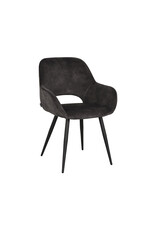 LABEL51 LABEL51 Eetkamerstoel Fer - Antraciet - Velours