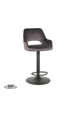 LABEL51 LABEL51 Barkruk Fer - Antraciet - Velours