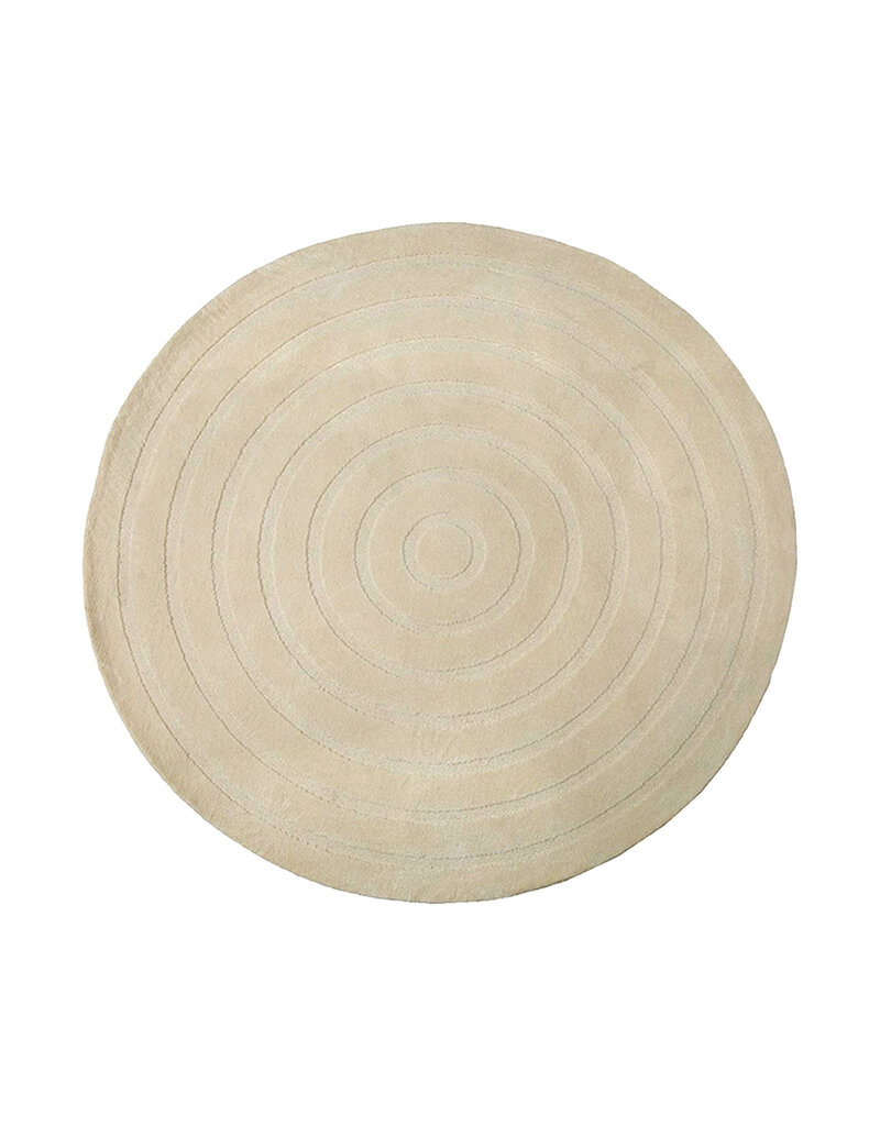 Damn LABEL51 Vloerkleden Agra - Zand - Polyester - 150x150 cm - Rond