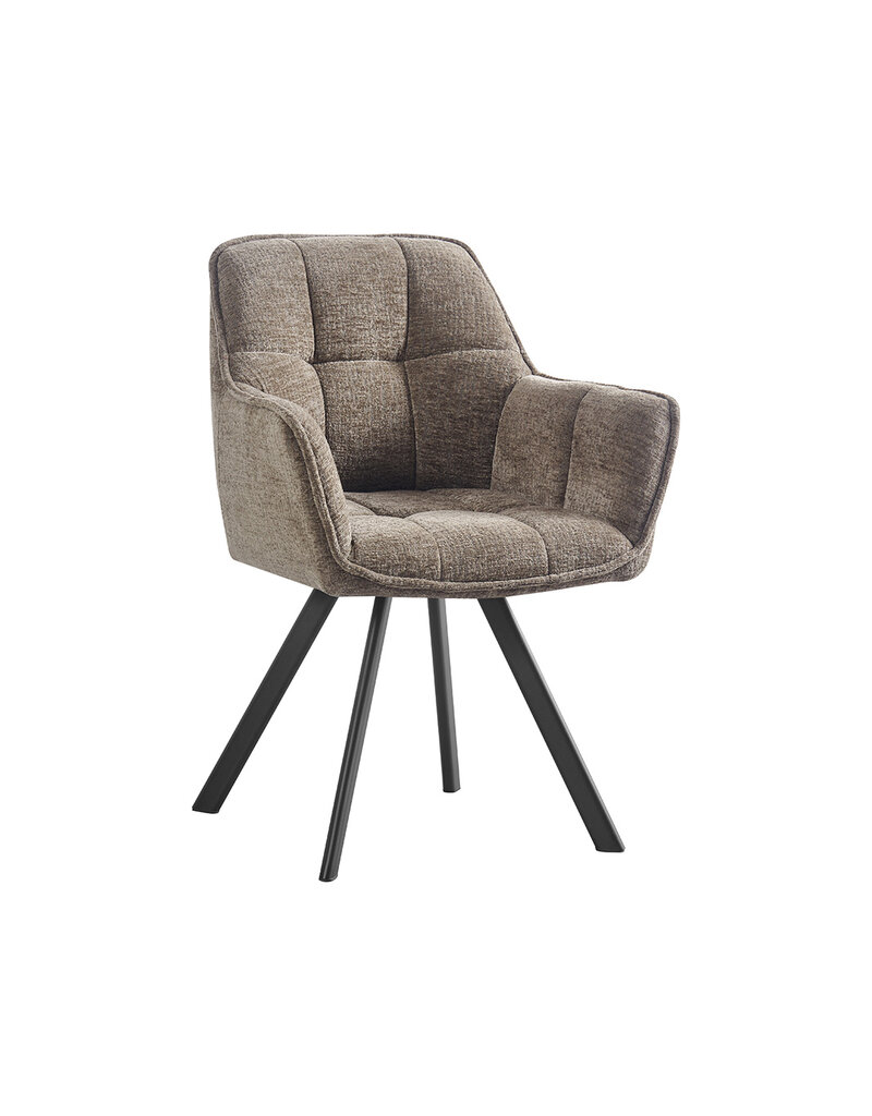 Damn LABEL51 Eetkamerstoel Riley - Taupe - Geweven