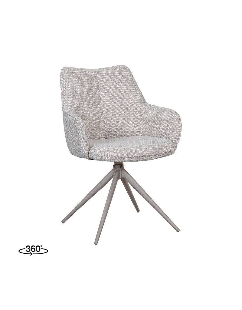 Damn LABEL51 Eetkamerstoel Sawa - Naturel - Boucle