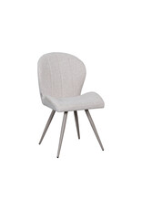 Damn LABEL51 Eetkamerstoel Sil - Naturel - Boucle - Taupe Metalen Frame