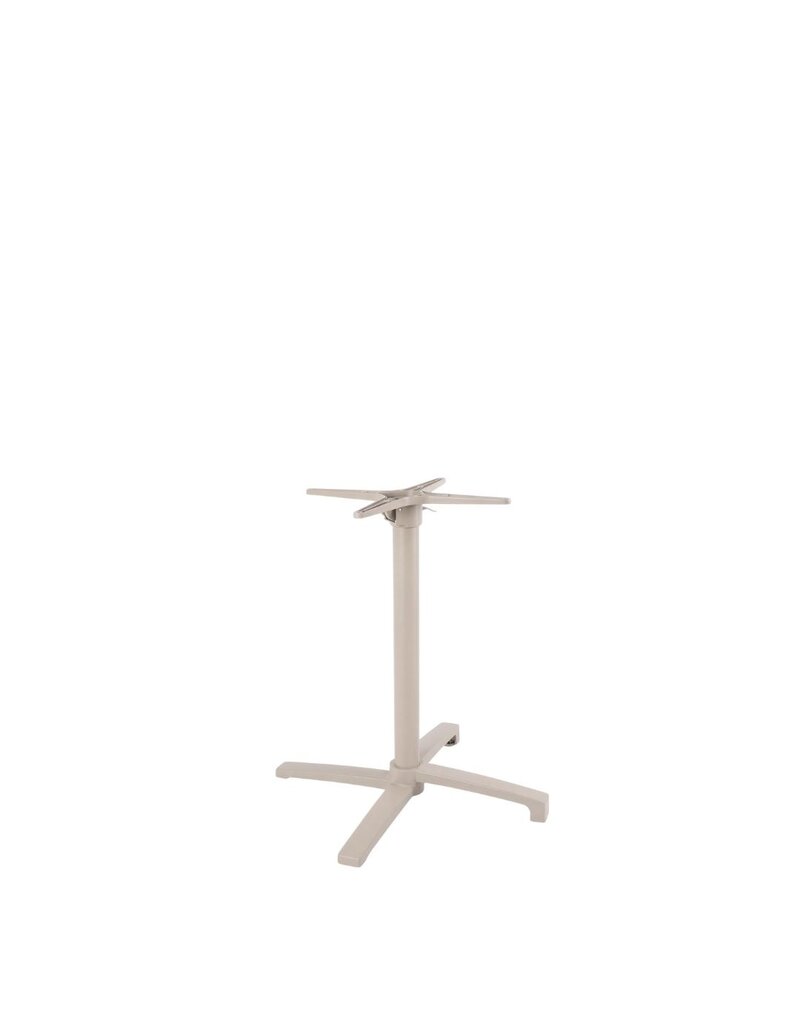 Damn LABEL51 Eetkamertafel Tafelpoot Vouwbaar - Taupe - Metaal - 4-Poot