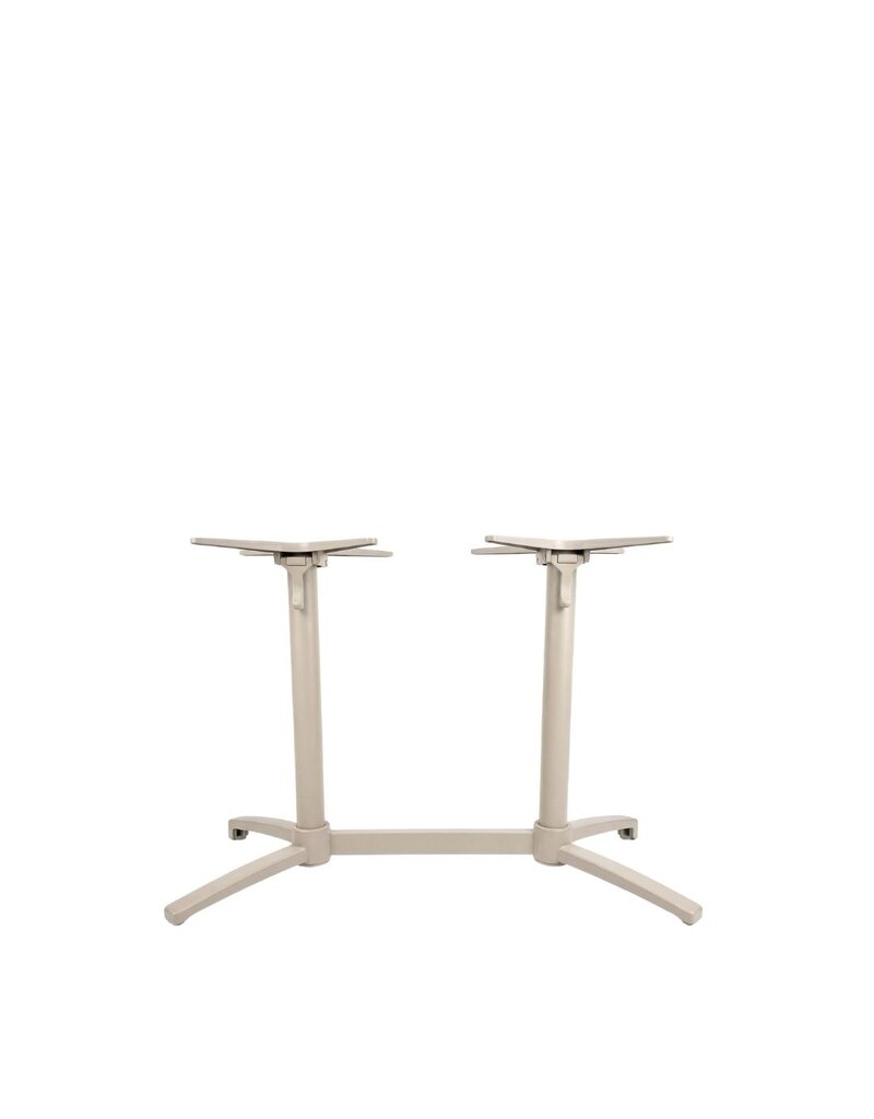 Damn LABEL51 Eetkamertafel Tafelpoot Vouwbaar - Taupe - Metaal - 72 cm - Dubbel