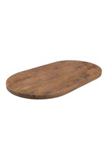 Damn LABEL51 Eetkamertafel Tafelblad Halve Cirkel - Nature Smooth - Mangohout - 220 cm - Halve Cirkel