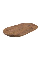 Damn LABEL51 Eetkamertafel Tafelblad Halve Cirkel - Nature Smooth - Mangohout - 200 cm - Halve Cirkel