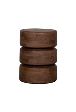 Damn LABEL51 Bijzettafel Milly - Nature Smooth - Mangohout - 35 cm - Rond