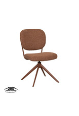Damn LABEL51 Eetkamerstoel Geneva - Coral - Boucle - Coral Metalen Frame
