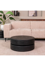 Damn LABEL51 Salontafel Milly - Zwart - Mangohout - 70 cm - Rond