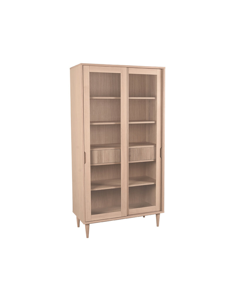 Damn LABEL51 Vitrinekasten Jule - Naturel - Eiken - One Size