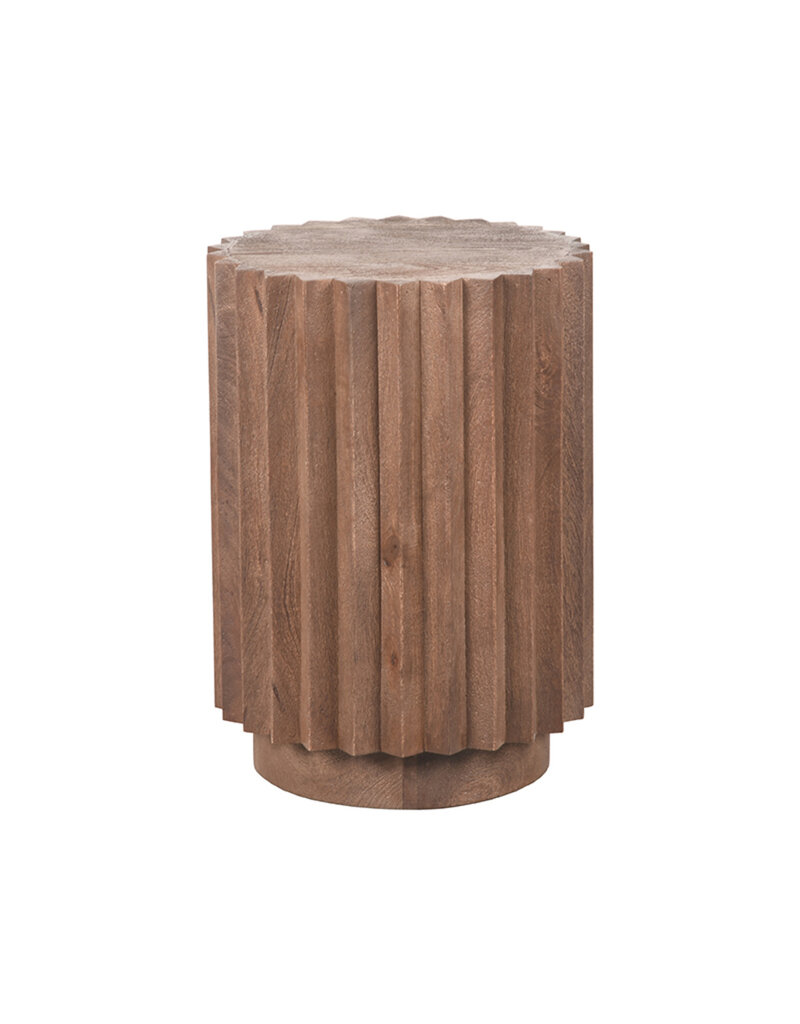 Damn LABEL51 Bijzettafel Novan - Espresso - Mangohout - 35 cm