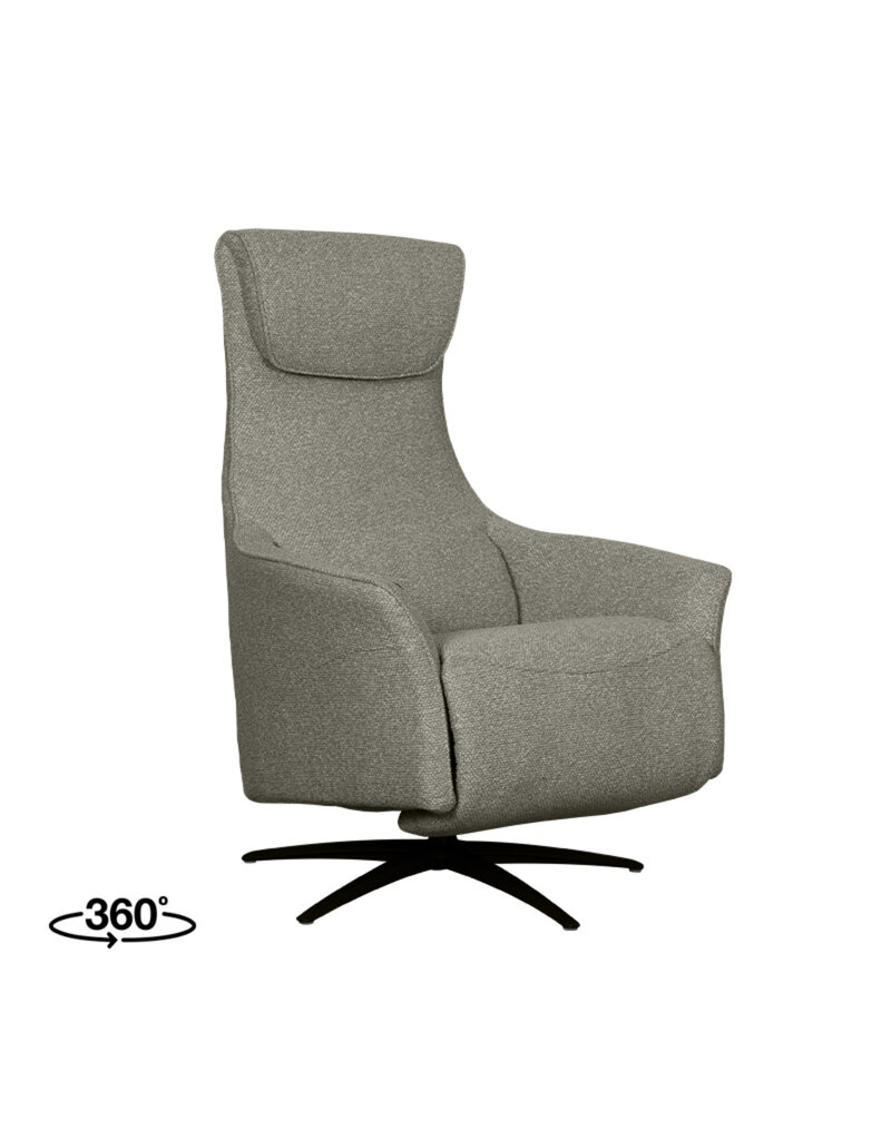Damn LABEL51 Fauteuil Lund - Mushroom - Royal Boucle - 2-Motorig - Met Massagefunctie
