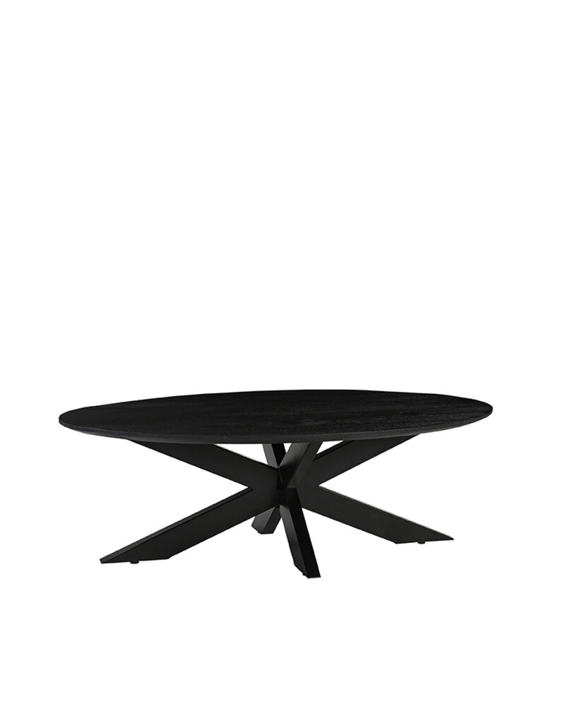 LABEL51 Salontafel James - Zwart - Mangohout - 130 cm