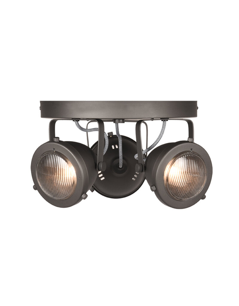 LABEL51 LABEL51 Spot Moto led - Burned Steel - Metaal - 3 Lichts