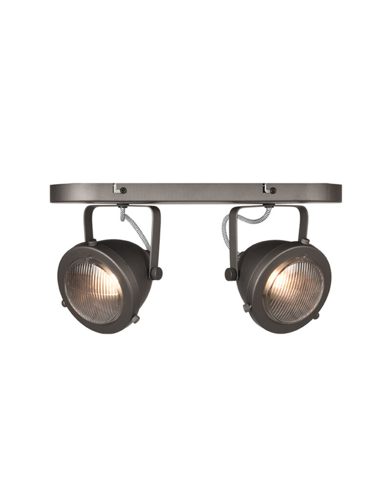 LABEL51 LABEL51 Spot Moto led - Burned Steel - Metaal - 2 Lichts
