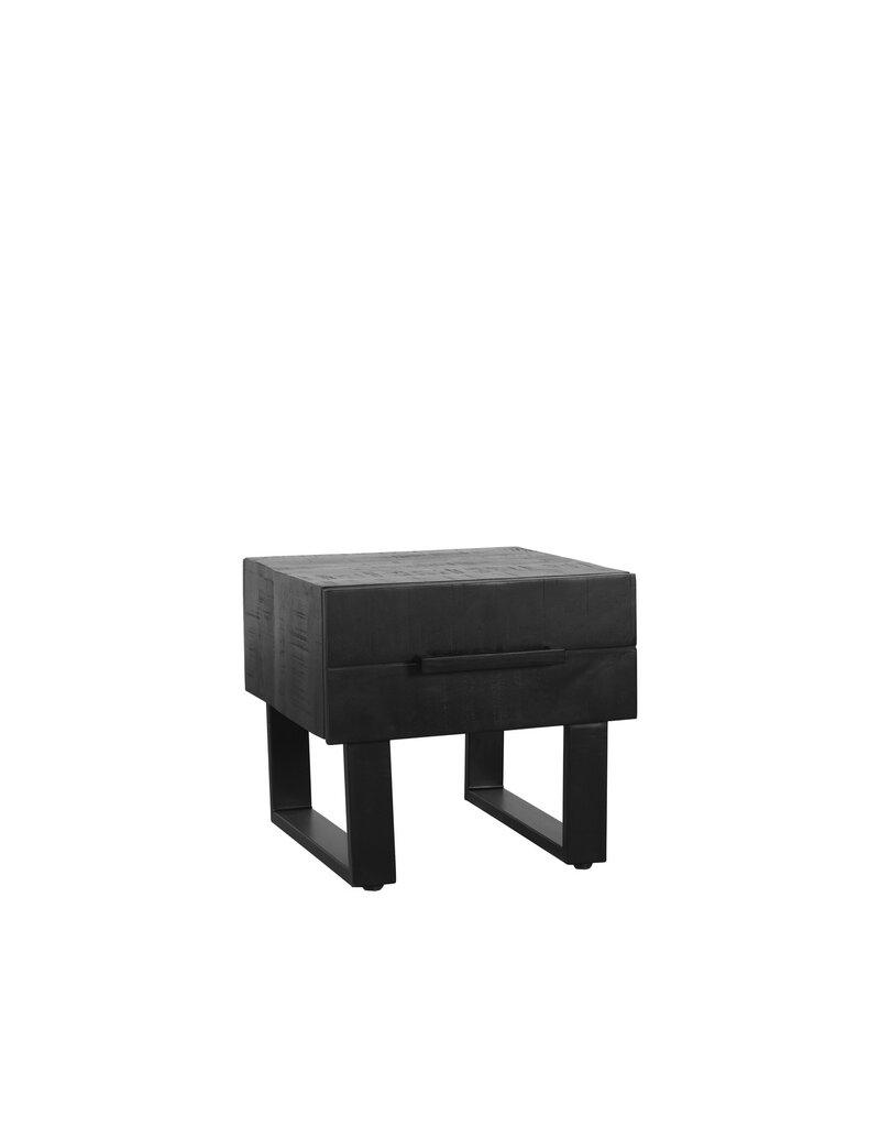 LABEL51 LABEL51 Salontafel Santos - Zwart - Mangohout - 50 cm