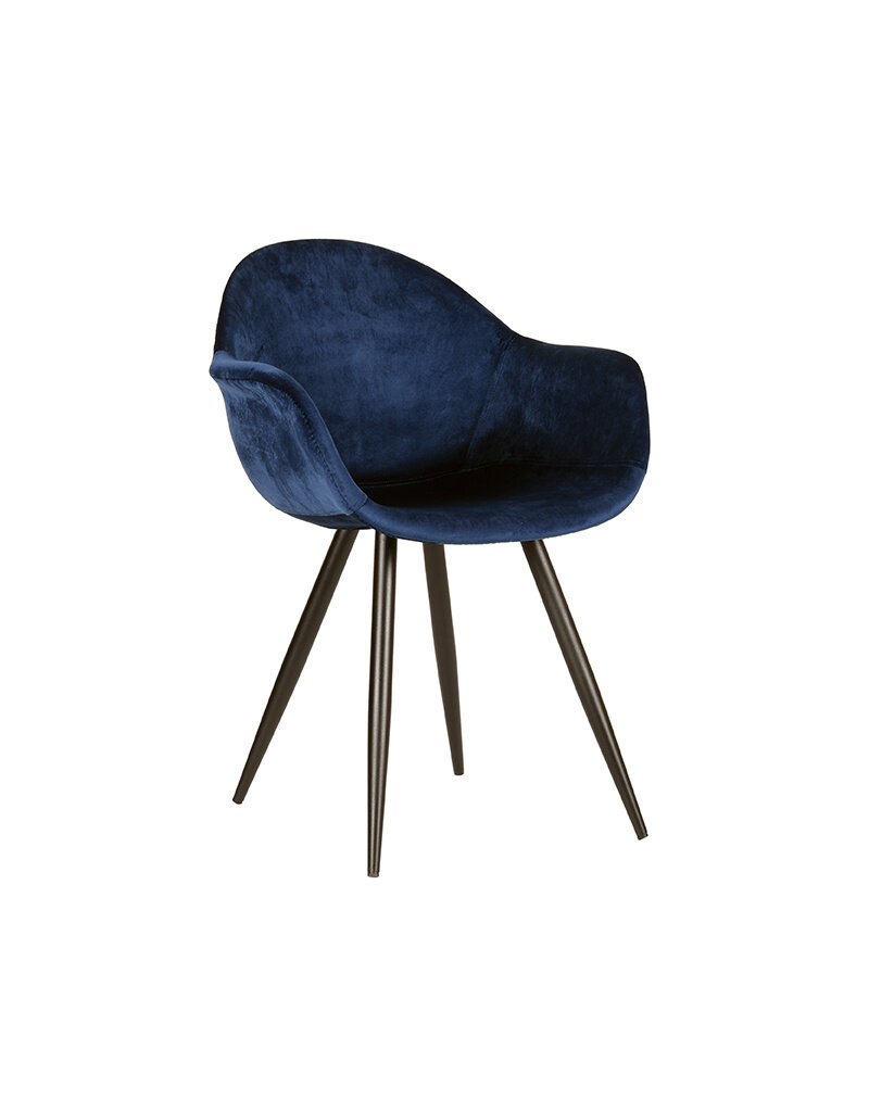 LABEL51 LABEL51 Eetkamerstoel Forli - Blauw - Fluweel