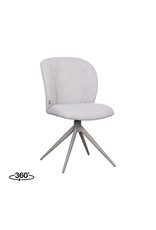 LABEL51 LABEL51 Eetkamerstoel Kimo - Naturel - Boucle - Taupe Onderstel