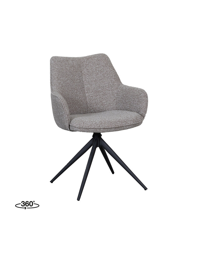 Damn LABEL51 Eetkamerstoel Sawa - Mushroom - Boucle