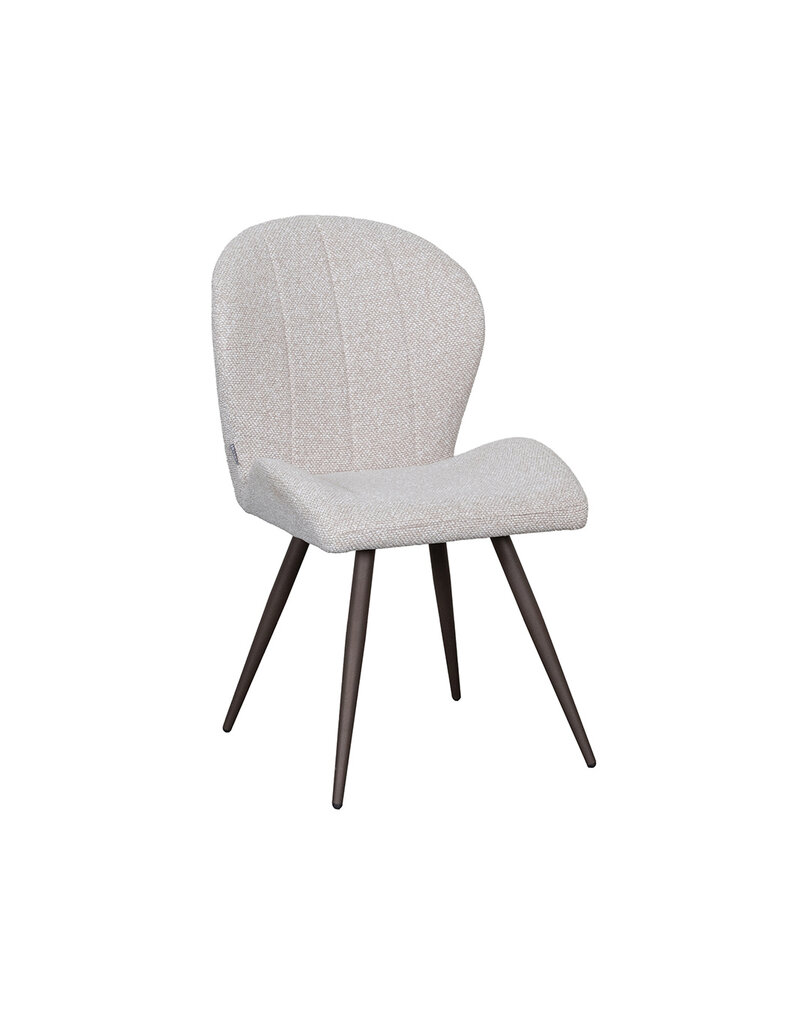 Damn LABEL51 Eetkamerstoel Sil - Naturel - Boucle - Brons Metalen Frame