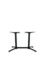 Damn LABEL51 Eetkamertafel Tafelpoot Vouwbaar - Zwart - Metaal - 72 cm - Dubbel